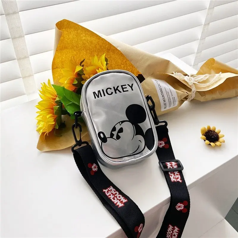 

Disney 2023 New Mickey Children's Shoulder Messenger Bag Luxury Brand Cute Girl Handbag Large Capacity Fashion Chest Bag