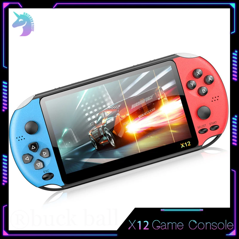 

X7/X12 Game Console Handheld 4.3/5.1 Inch HD Screen Mini Portable Handheld Audio 8G Classic Video Player Built-in Free Game Play