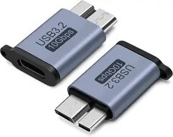 High - Speed USB C to Micro B Adapter Cable - 10Gbps Hard Drive Connection (Micro B to Type - C F)