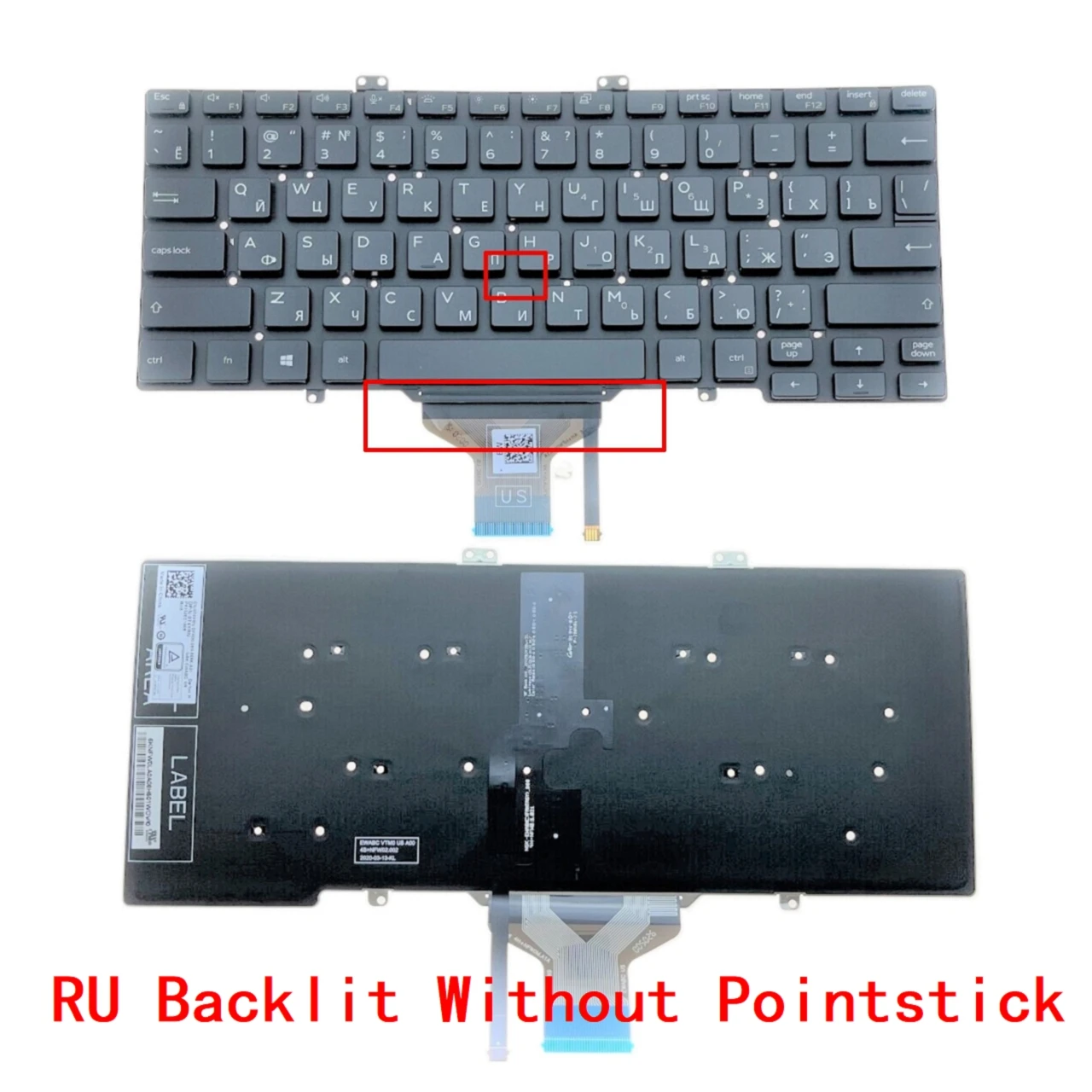 novo laptop russo teclado retroiluminado para dell latitude