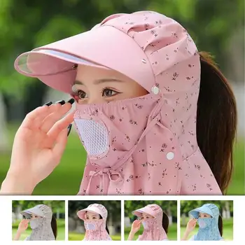Sun Hat for Women UV Protection Hat Breathable Fisherman Hat with Face and Neck Cover for Outdoor Summer Travel 1