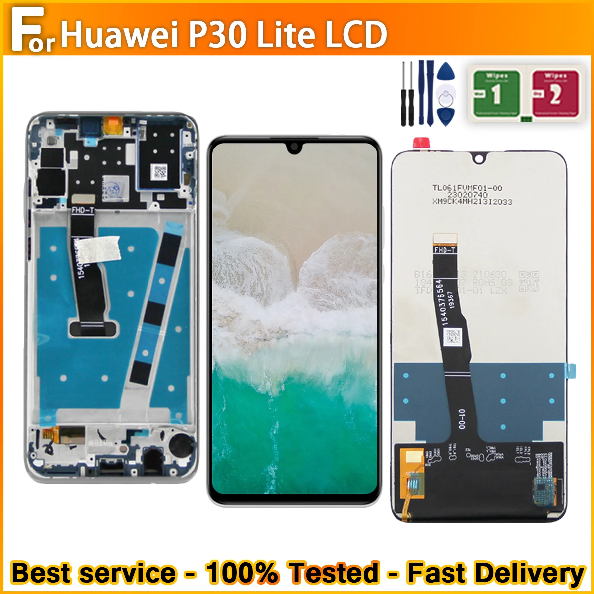 LCD DISPLAY + FRAME HUAWEI P10 LITE WAS-LX1 LX1A - Foto 2