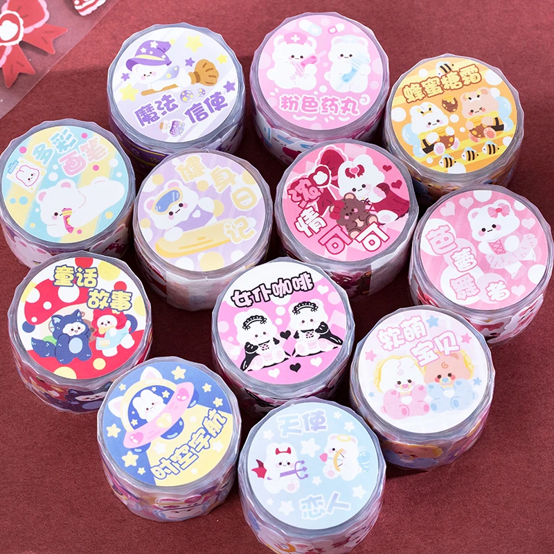 Kawaii Cartoon Animals Cat Rabbit Washi Tape Masking Tape Cute Decorative Adhesive Tape Sticker Scrapbooking Diary Stationery