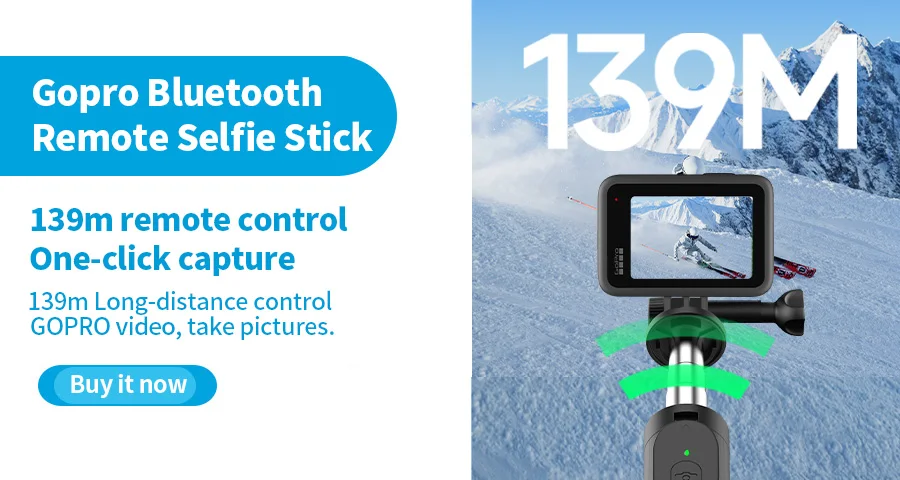 139m Gopro bluetooth remote selfie stick- smart cell direct