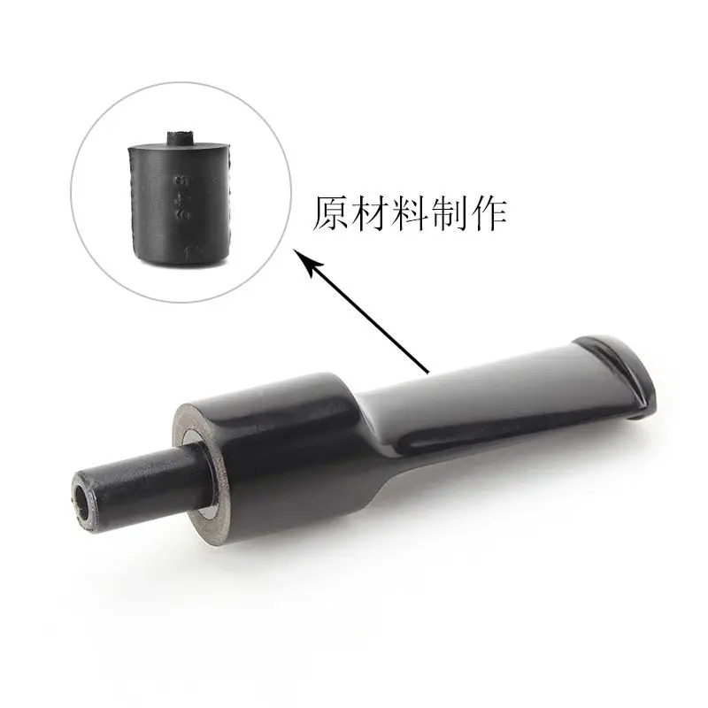 10pcs Smoking Pipe Mouthpieces Black Acrylic Mouthpiece Stem For 9mm Filter Smoke Pipe Holder Curved Straight Tobacco Mouthpiece 4