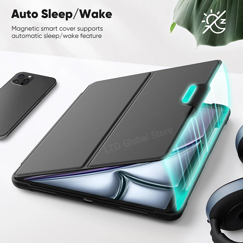 Enhanced Tablet Case with Kickstand, Magnetic 360° Rotation, and Protective Cover