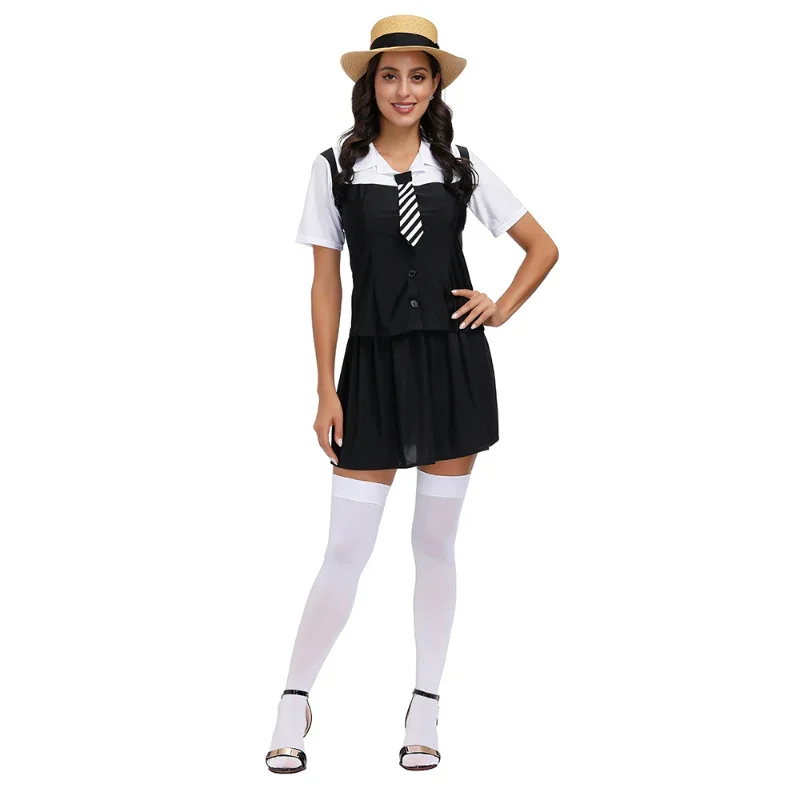 

Women School Uniforms England College Middle School Girl Cosplay Female Student Costume For Halloween Party Dress