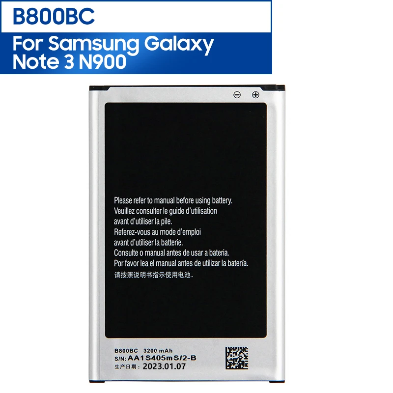

NEW Replacement Phone Battery B800BC For Samsung GALAXY NOTE 3 N9006 N9005 N900 N9009 N9008 N9002 B800BE with NFC 3200mAh