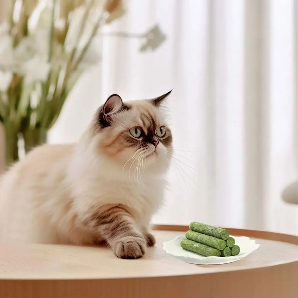 Cat Grass Teeth Grinding Stick Universal Natural Grass Stick Teeth Cat Rod Catnip Cleaning Toys Pet Molar Supplies A3P0 cat grass sticks
