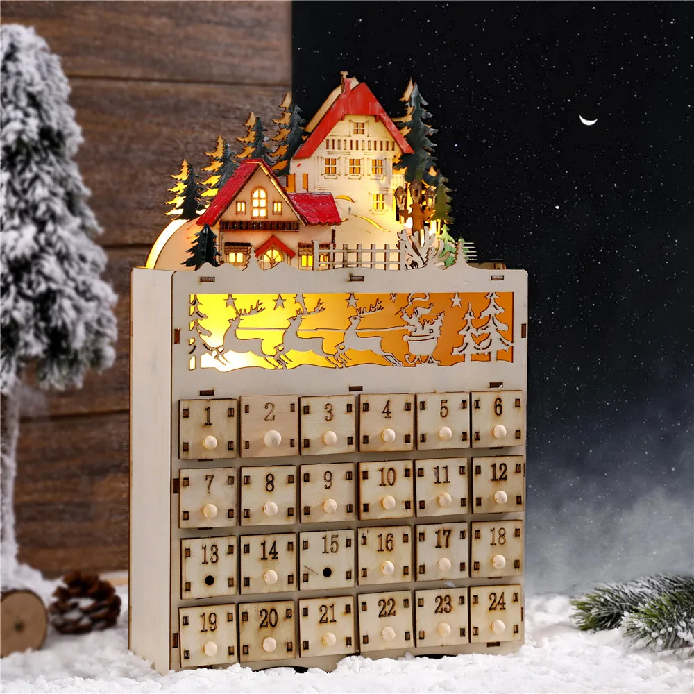 Wooden Advent Calendar Christmas Vacation