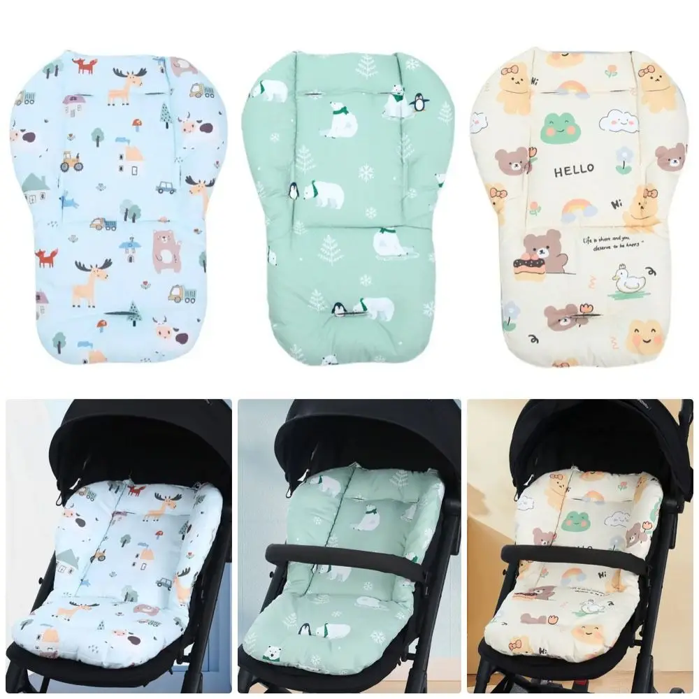 Baby Stroller Seat Cushion Pattern Stroller Accessories Cotton Seat Pad for All Seasons Carriages Pram Buggy Car General Mat