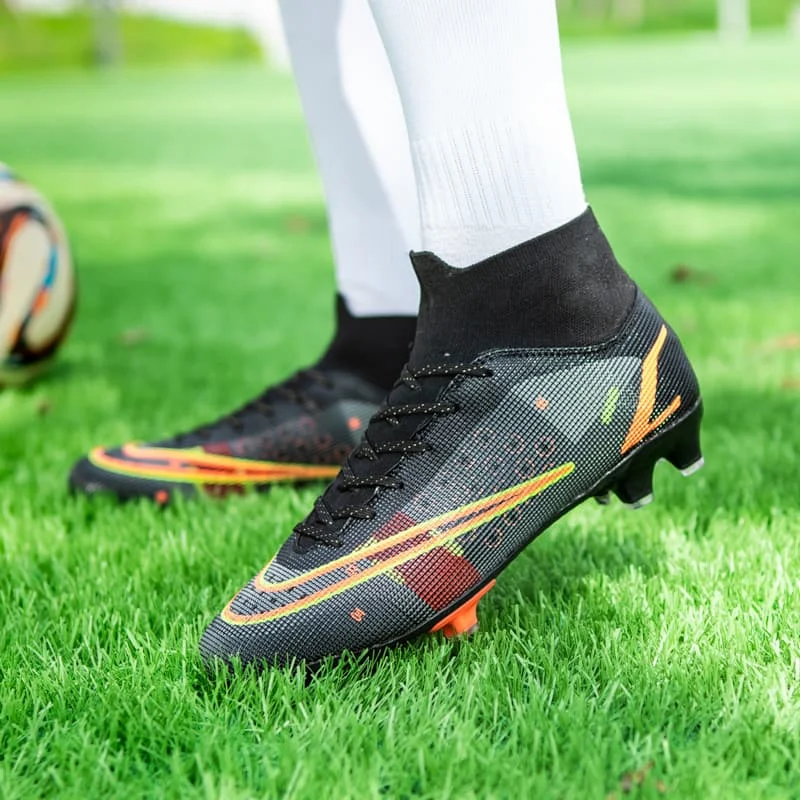 Rainbow men's and women's soccer shoes outdoor training football boots