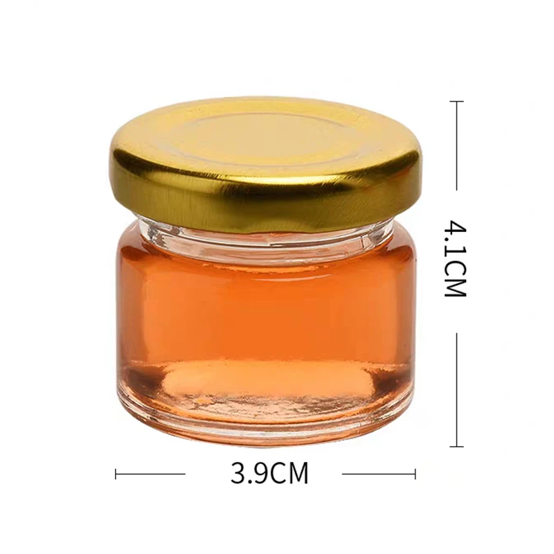 30 Pieces Small Glass Honey Jars with Covers, 25ml Empty Glass Bottle, Wedding, Birthday Party, Return Gifts Glass Storage Jar 2