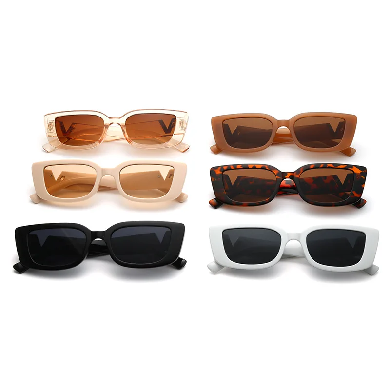Schutzbrille Mode Rechteck Sonnenbrille Frauen Vintage Kleine Rahmen Sonnenbrille Damen Klassische Schwarze Quadratische Brillen – Detail 3