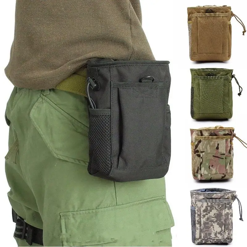 Tactical Dump Drop Pouch Magazine Pouch Military Hunting Airsoft Gun Accessories Sundries Pouch Protable Molle Recovery Ammo Bag mini hydration bag tactical 2 in 1 mini hydration pack rip away ifak medical pouch med patch molle pouch military hunting bag