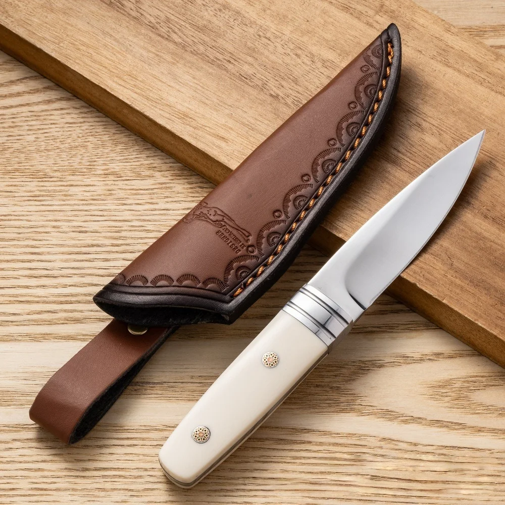 Neues M390 Hochhärte-Messer mit Spiegelpolitur, Feststehende Klinge für Outdoor, Camping und Obstschälen – Detail 4