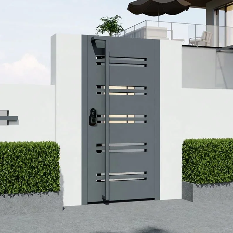 DS factory wholesale Wrought Iron driveway gate villa swing gates 3