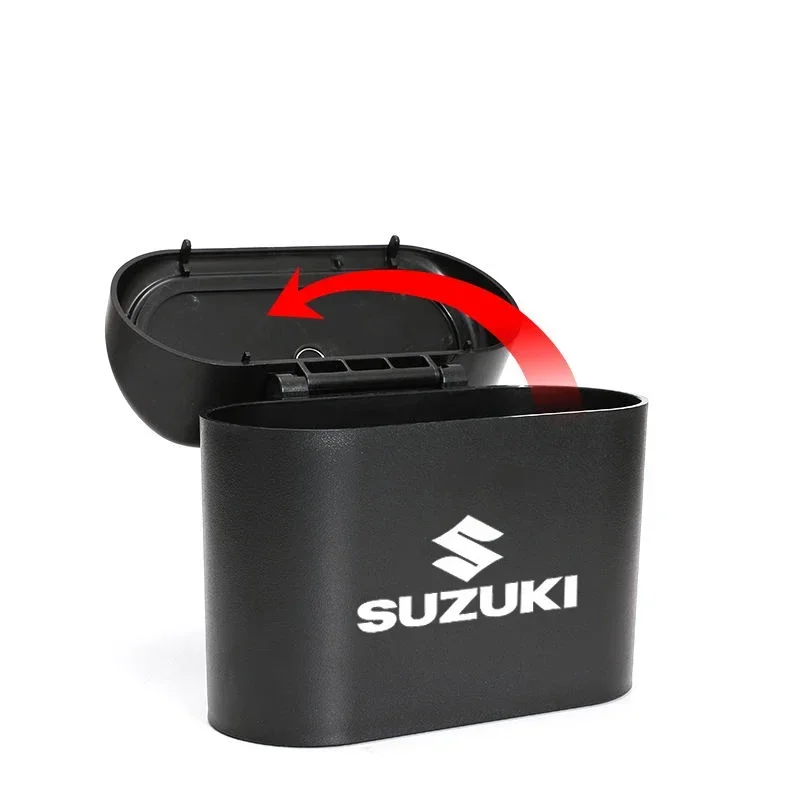 ABS Car Mini Hanging Trash Bin Garbage Organizer for Swift Gn125 Gn250 Alivio Jimny Bandit Samurai SX4 Vitara Accessories