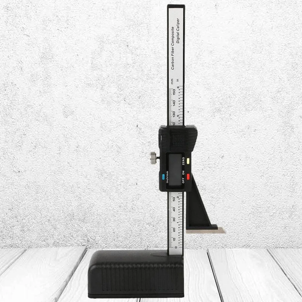 디지털 디스플레이 높이 게이지, 미니 전자 켈리퍼 조명 무게추, 목공 측정 도구, 가정용 마그네틱 플라스틱, 0-150mm, 6 인치