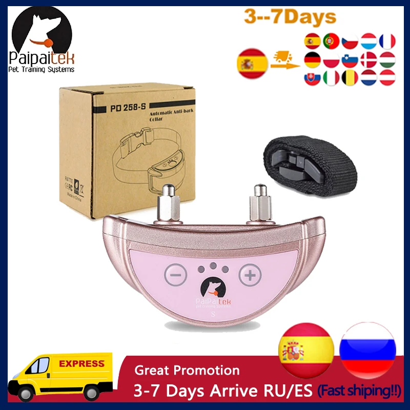 Collare Antiabbaio Per Cani Dispositivo Antiabbaio Per Animali Domestici Collare Per Cani Da 8-27 Pollici Collare Antiabbaio Per Cani Per Cani Dropshi
