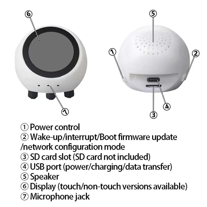 XiaoZhi AI Voice Chat Robot DeepSeek ESP32-S3 1.28inch LCD Display N16R8 Electronic Eye Clock Desktop espHome Assistant