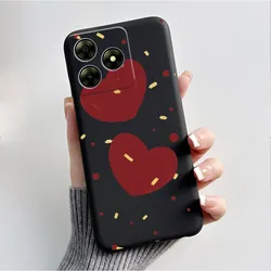 Cute Flower Cartoon Printed Soft Silicone Phone Case - Black Shell Cover for Blackview Wave 8C (HEI - TPU301)