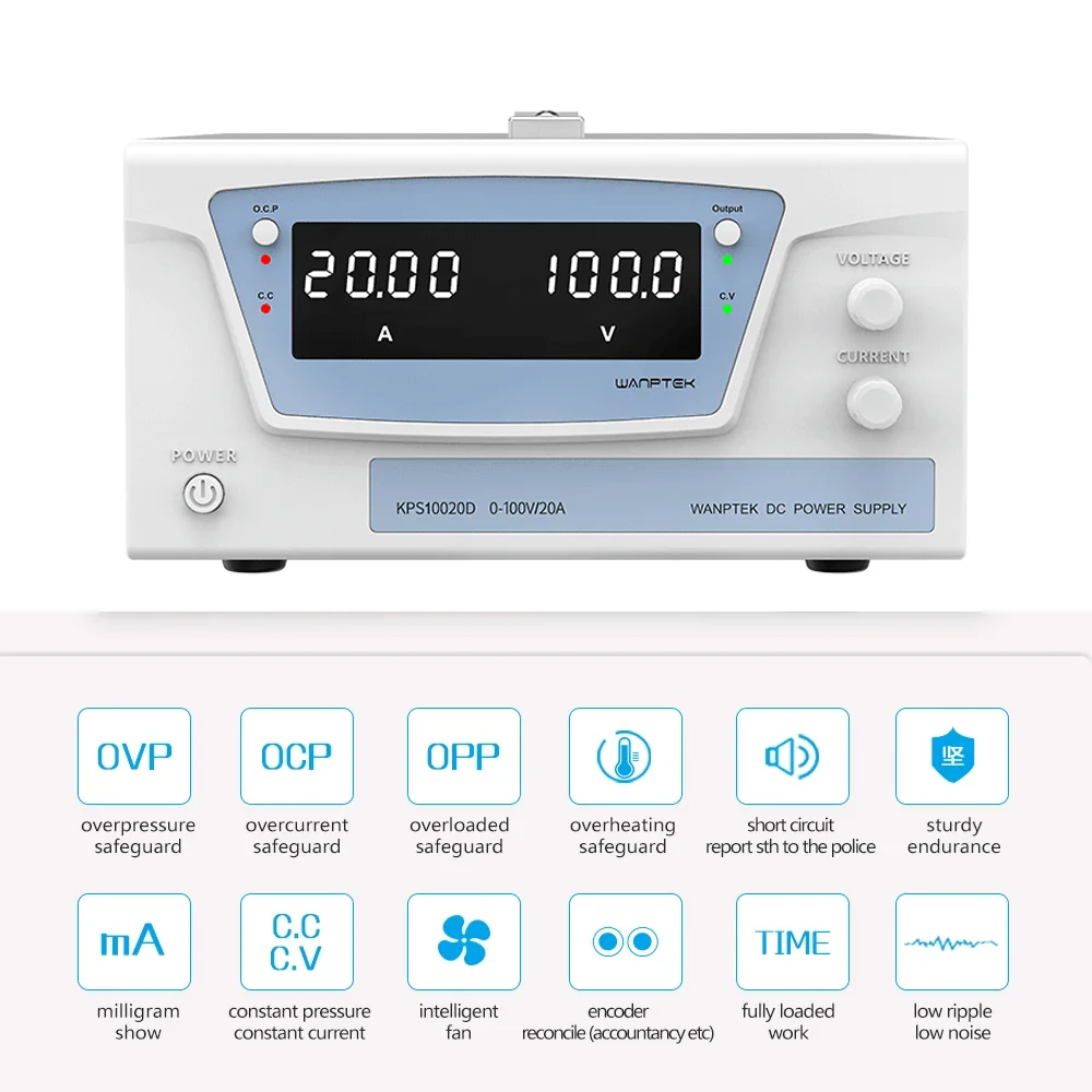 

Wanptek high power desktop DC stabilized power supply KPS30100D switching power supply variable adjustable 60V 30A 40A 50A