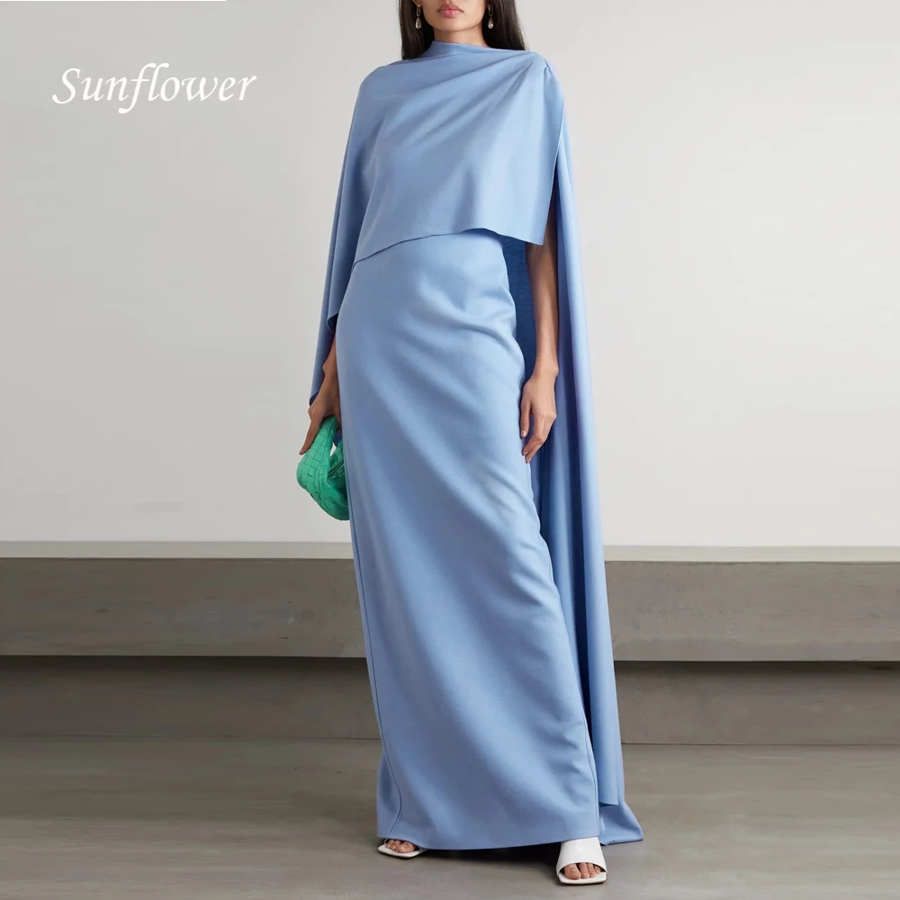 

Sunflower O-Neck Satin Straighht 2024 High Quality Full Sleeve Occasion Gown Floor-Length Formal Evening Dress