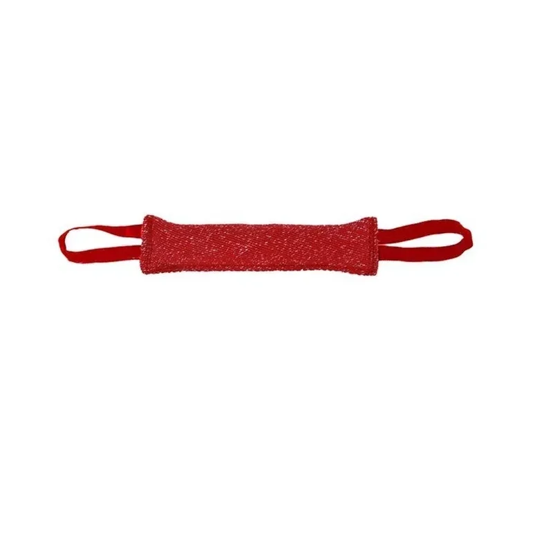 Black Dog Training Bite Tug Pillow Sleeve with 2 Rope Handles for Training Malinois German Shepherd Rottweiler Pet Chewing Toy
