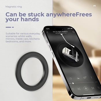 Per Magsafe Forte anello magnetico Supporto per telefono Supporti Magnete adesivo Supporto per telefono cellulare da parete Supporto per cruscotto per auto per IPhone 15