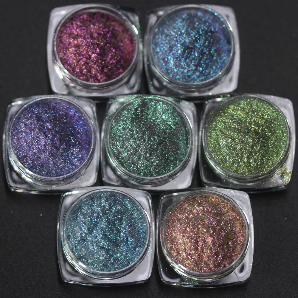 Chrome Colors Shift Holographic Chameleon Mica Powder Pigment for Epoxy Resin Nails Art Makeup Paints Soap Candle Polymer Clay