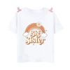 Promoted To Big Sister Printed Baby Announcement Shirt Kids T-Shirt Children Short Sleeve Tops Girls Tee Shirts Summer Clothes 4
