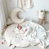 85CM Bear Embroidery Pad Removable Cotton Round Carpet Floor Rugs Newborn Baby Crawling Mat Soft Zipper Kids Room Play Mats 3