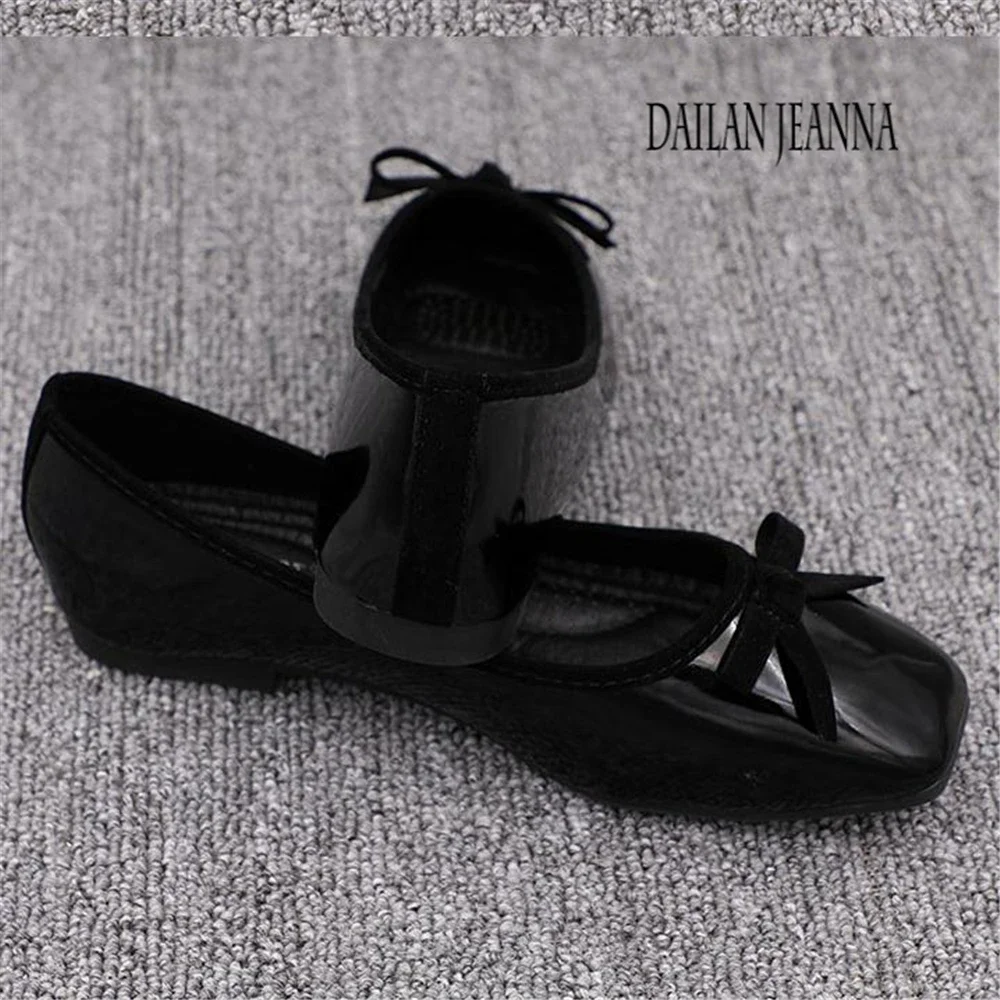 fashion new square square flat bottom with version of single shoes, female float shoes big code 41 soft bottom all around