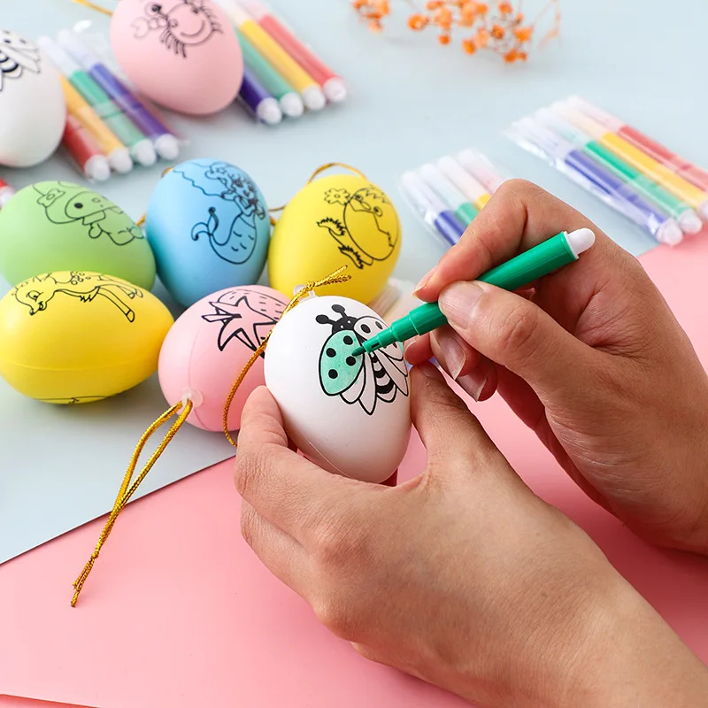 

Children's Creative Painting Eggs Kindergarten Children's Eggshell Diy Handmade Painted Simulation Egg Toys