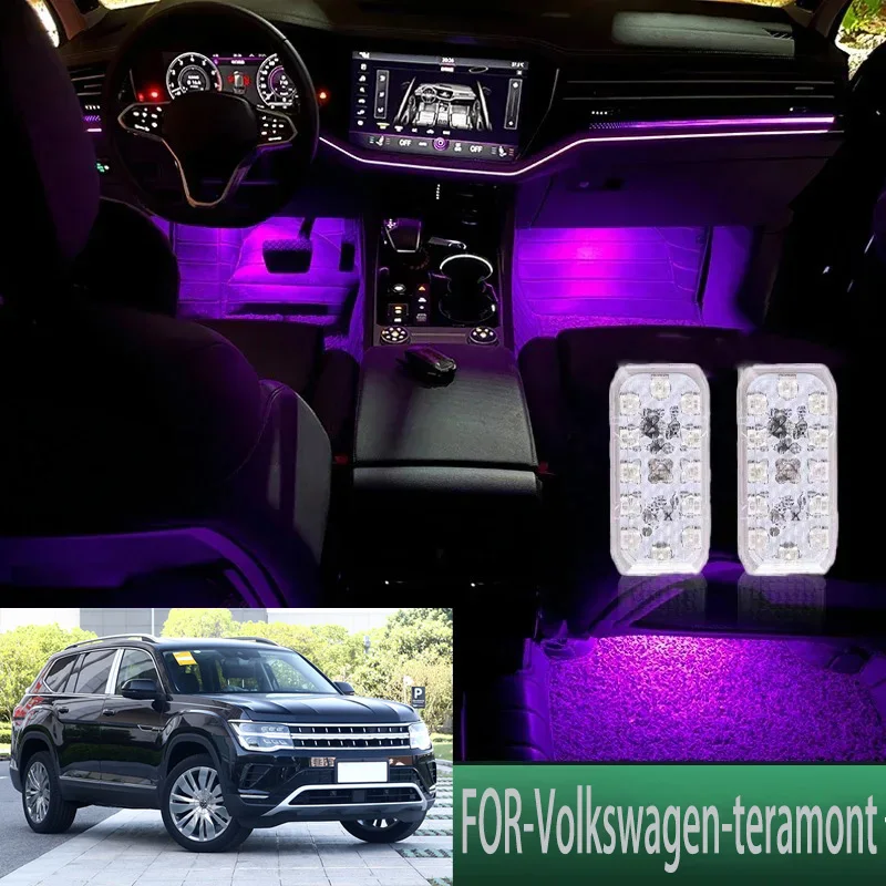 

FOR Volkswagen-teramont LED Car Interior Ambient Foot Light Atmosphere Decorative Lamps Party decoration lights Neon strips