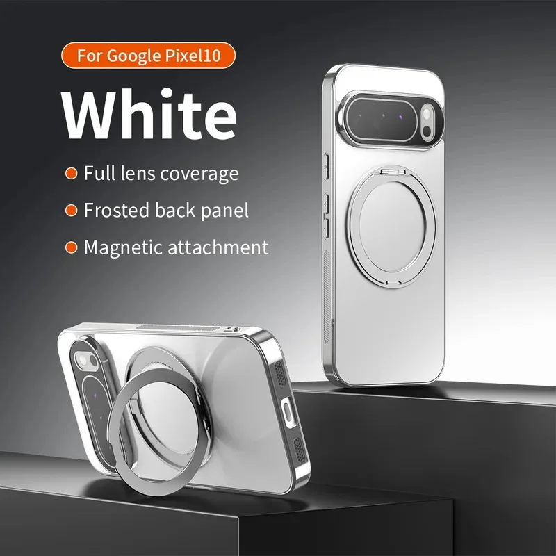 Luxury 360° Magnetic Wireless Charging Armor with Electroplating Matte Cover