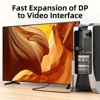 CABLETIME 8K 60Hz DP to HDMI Adapter DP 2.1 Zinc Alloy Displayport to HDMI Adapter 4K/144Hz DP  for PC Monitor Switch PS5 HDTV - Image 4