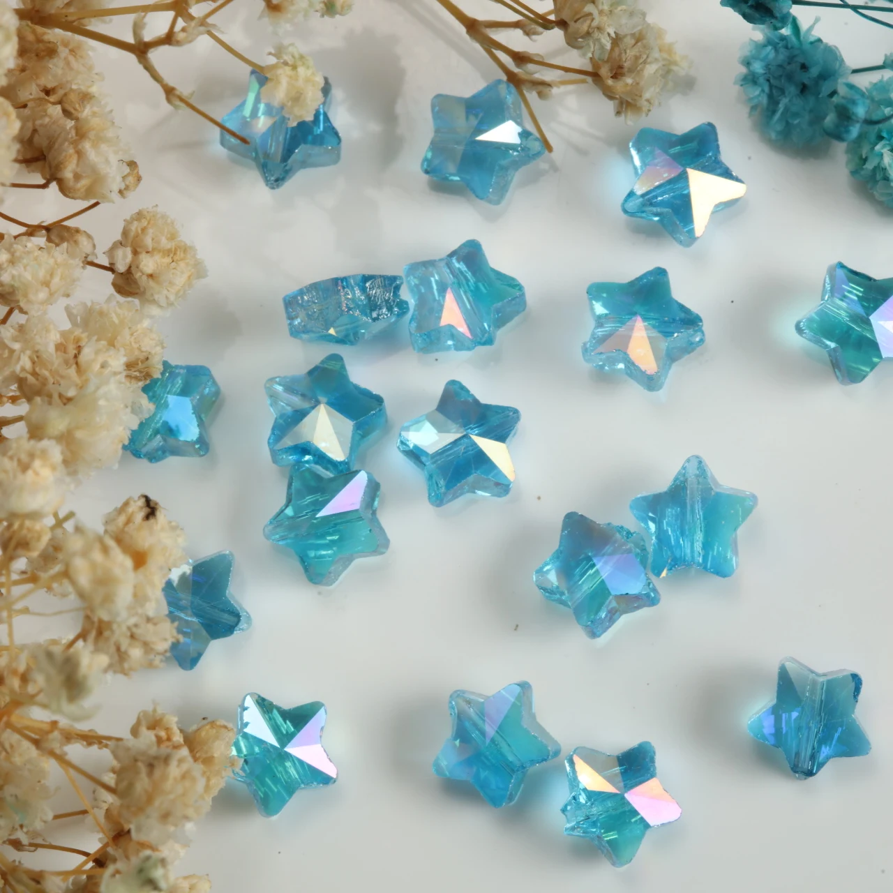 Sparkling Star Glass Beads
