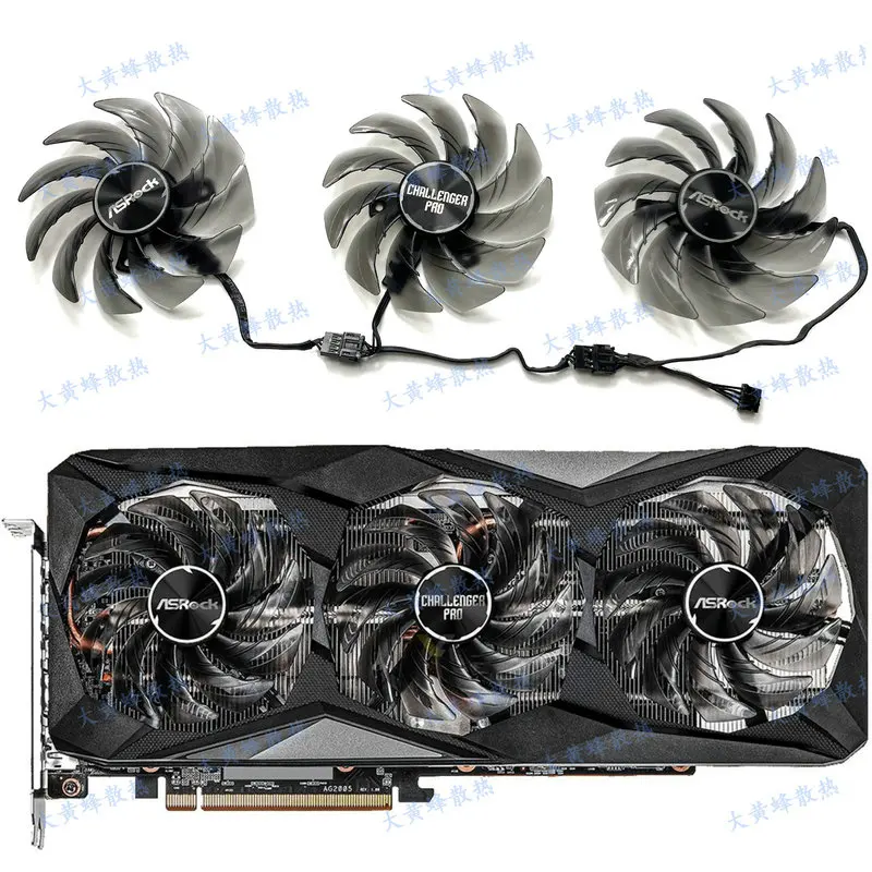 Nuovo Per Asrock Rx6600Xt 6700Xt 6750Xt Ventola Di Raffreddamento Della Scheda Video Grafica Challenger