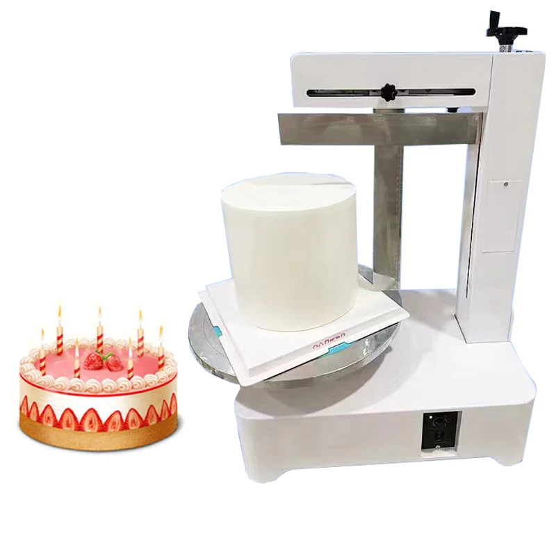 Hot Selling Birthday Cake Machine with Adjustable Speed 4-14 Inch Cake Cream Decotator for Bakery