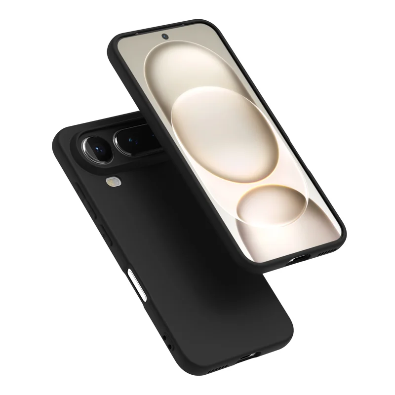 Sleek Black Matte Silicone Protective Case