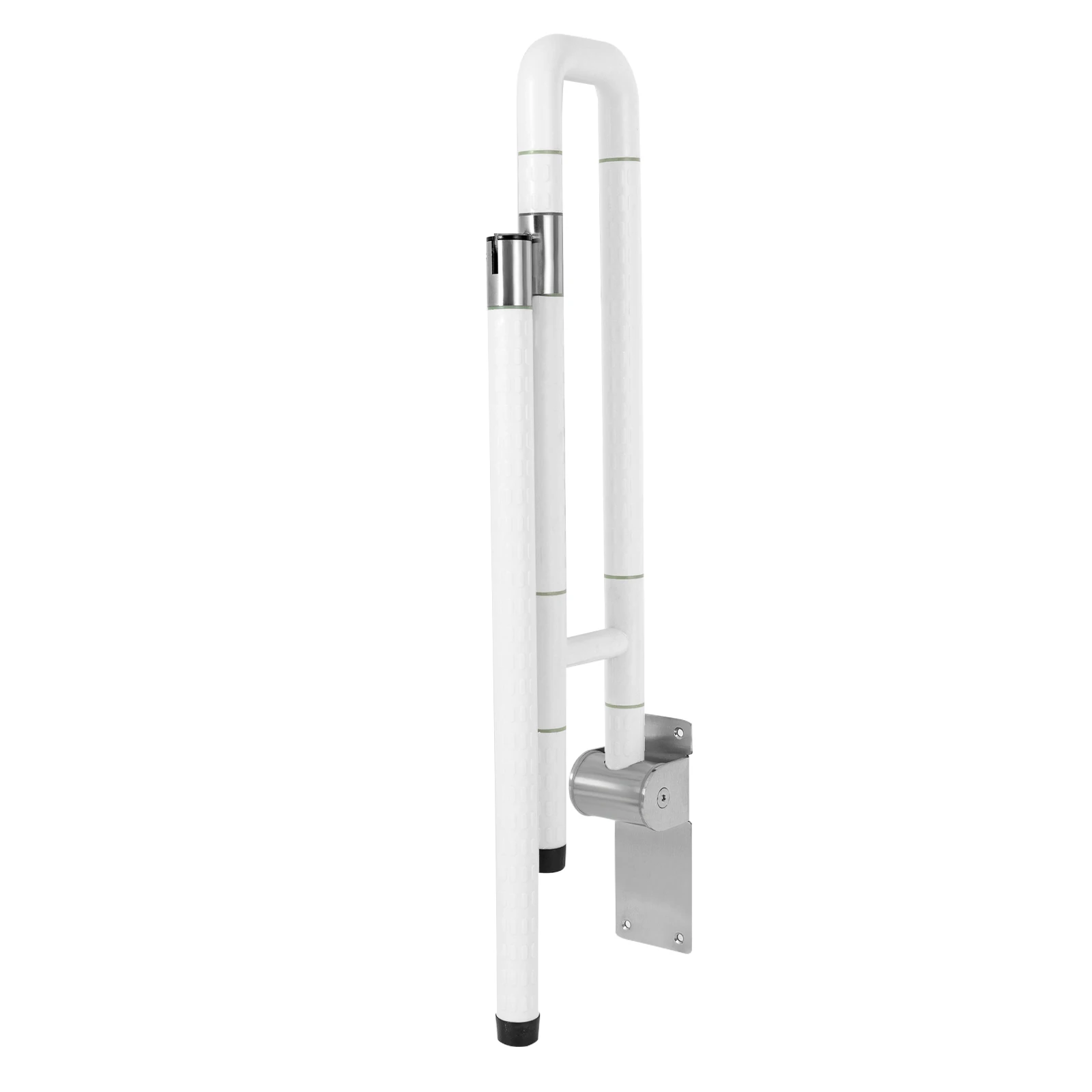 23.6 Inch Medical Flip-Up Toilet Safety Rails with Leg for Elderly Pregnant Women Disabled images - 6