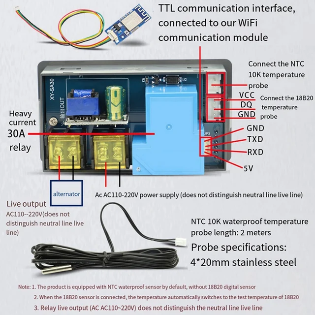 Termostato Intelligente WiFi YUANGANG - Controllo Remoto Temperatura Con Termocoppia Tipo K - Foto 7
