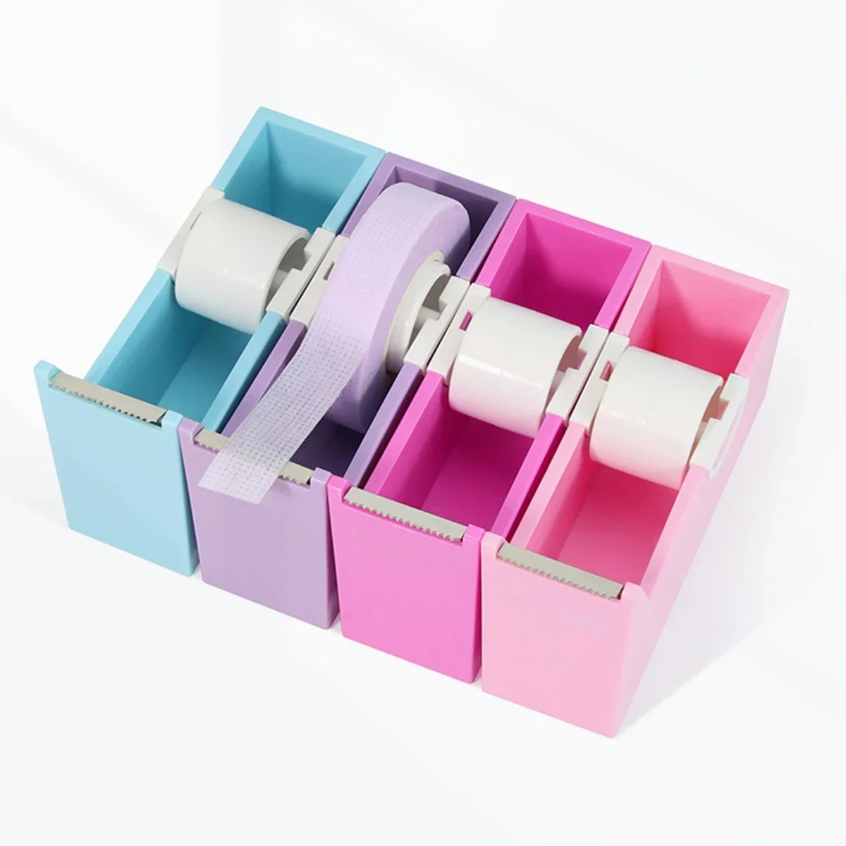 Dispenser Grafting Eyelash Extension Tape Holder Base Lash Plastic Rotating Tape Cutting Makeup Tool Lash Adhesive Tape Cutter