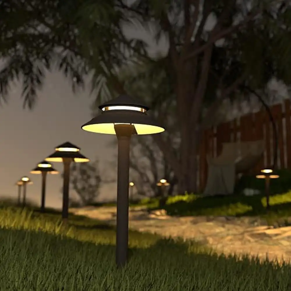 Outdoor Landscape Lighting Set Low Voltage Path Lights 8 Pack 3W 180 Lumen Pathway Lights with 8 Pack Spotlight 20W Halogen 176 2