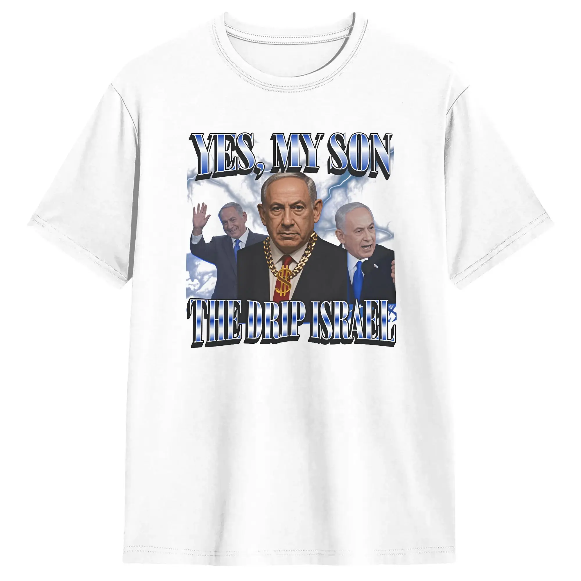 Benjamin Netanyahu Badass Funny Big Yahu Meme T-Shirt Sommer-Baumwoll-T-Shirts für Männer Design-T-Shirt Kurzärmelige lustige Kleidung