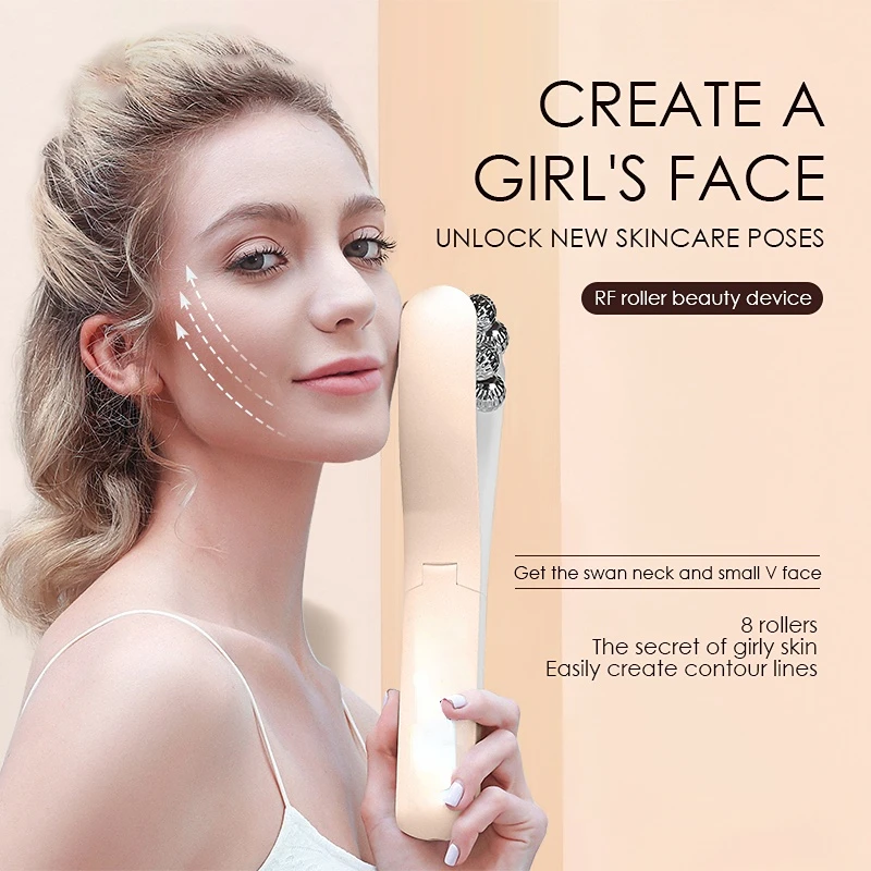 Y Shape Face Massager Anti Wrinkle Face Device V Facial Roller Lifting Tool EMS Full Body