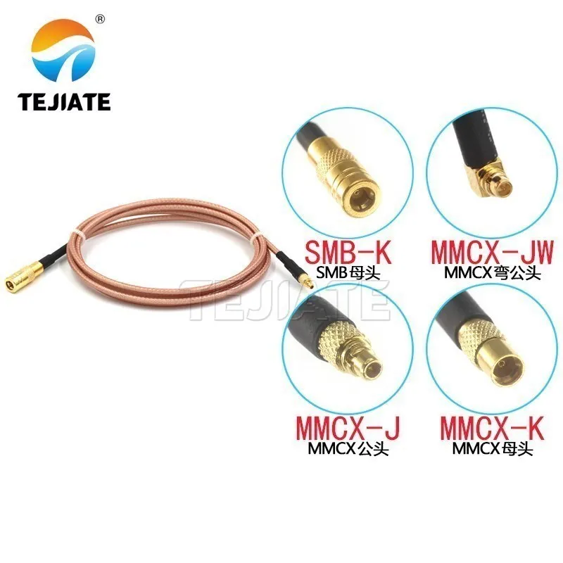 

1PCS SMB female to MMCX male female adapter cable MMCX-JW MMCX-J MMCX-K to SMB-K connection cable RG316 RF coaxial line