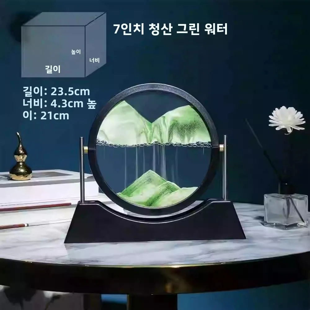 창의적인 모래 그림 장식품 고급 데스크탑 장식 와인 캐비닛 스트레스 해소 모래시계 그녀를 위한 선물 거실 장식